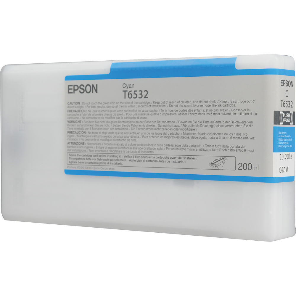 Epson T6532 4900 Ultrachrome Ink HDR 200ml Cyan, papers ink large format, Epson - Pictureline  - 2
