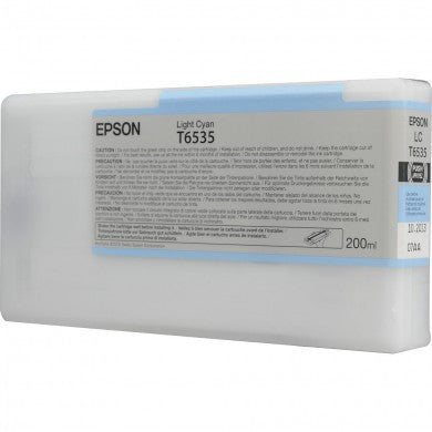 Epson T6535 4900 Ultrachrome Ink HDR 200ml Light Cyan, papers ink large format, Epson - Pictureline