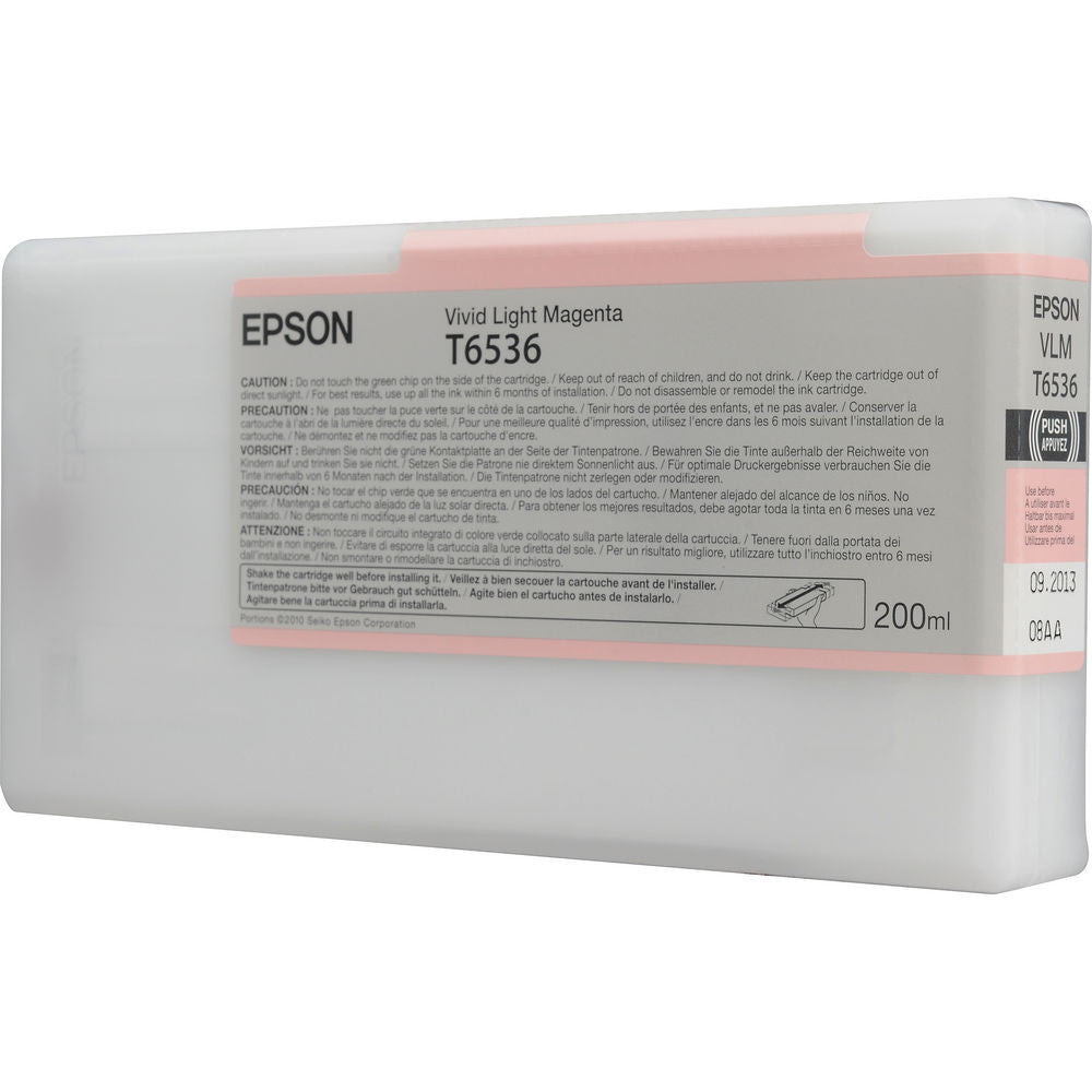 Epson T6536 4900 Ultrachrome Ink HDR 200ml Vivid Light Magenta, papers ink large format, Epson - Pictureline  - 2