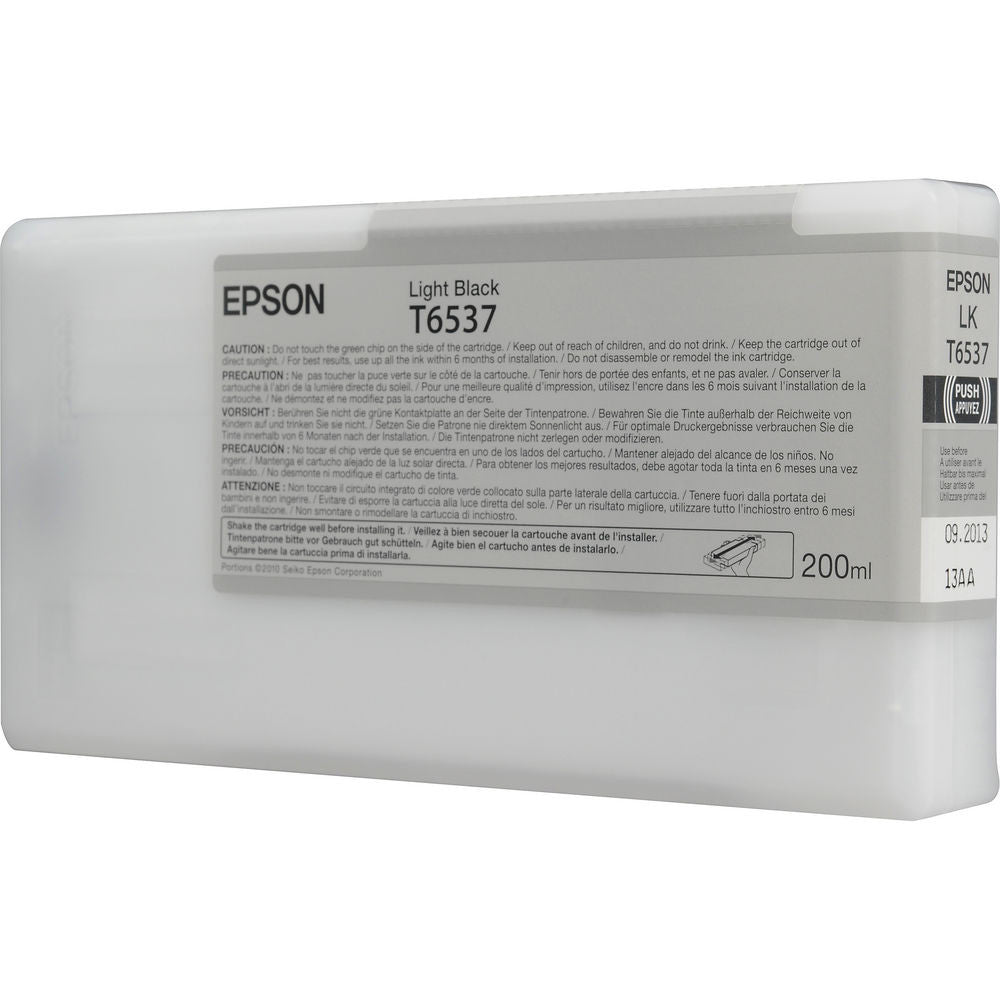 Epson T6537 4900 Ultrachrome Ink HDR 200ml Light Black, papers ink large format, Epson - Pictureline - 2