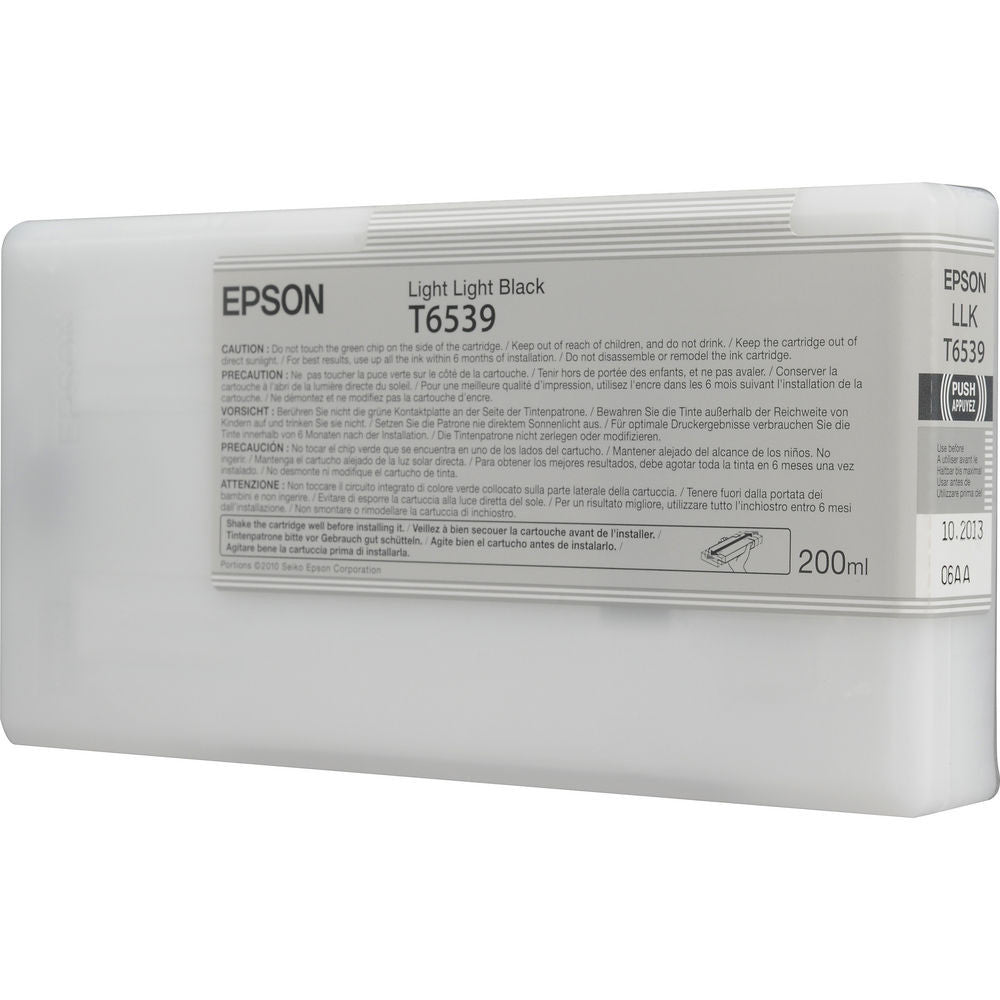 Epson T6539 4900 Ultrachrome Ink HDR 200ml Light Light Black, papers ink large format, Epson - Pictureline  - 2