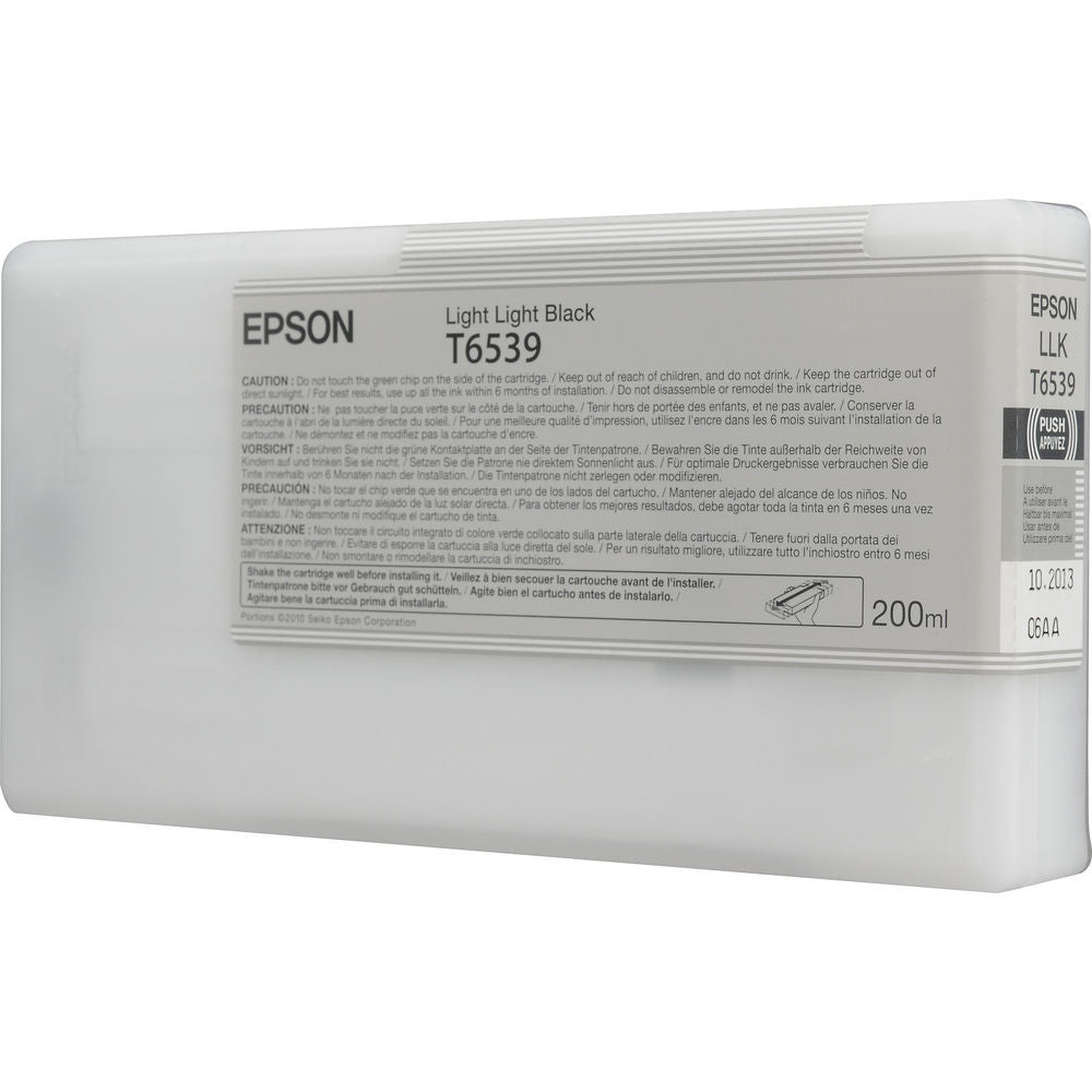 Epson T6539 4900 Ultrachrome Ink HDR 200ml Light Light Black, papers ink large format, Epson - Pictureline - 2