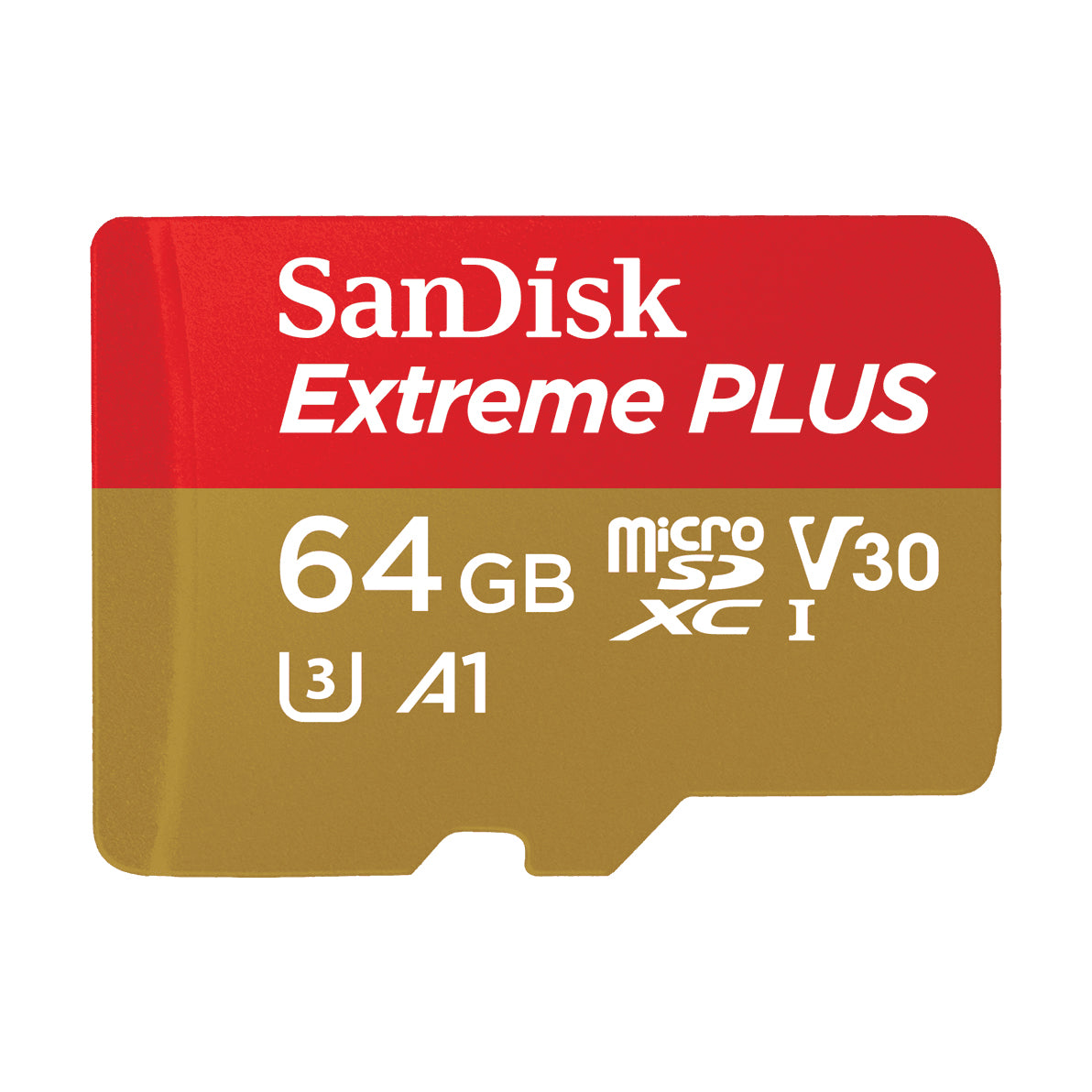 SanDisk Extreme Plus 64GB UHS-I microSDXC Memory Card with SD Adapter