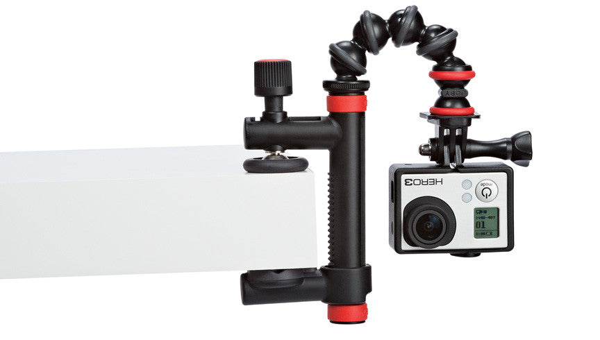 Joby Action Clamp & GorillaPod Arm (Black/Red), video gopro mounts, Joby - Pictureline - 1