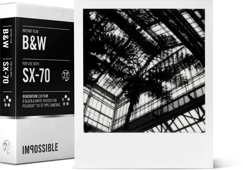 Impossible B&W Film for Polaroid SX-70 Cameras, camera film, Impossible Films - Pictureline