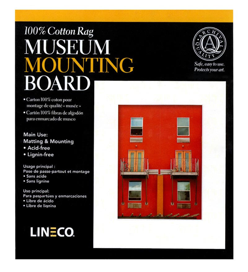 Lineco Kensington Mounting Board (White, 8x10"", 4 ply, 10 Sheets), papers mounting supplies, Lineco - Pictureline