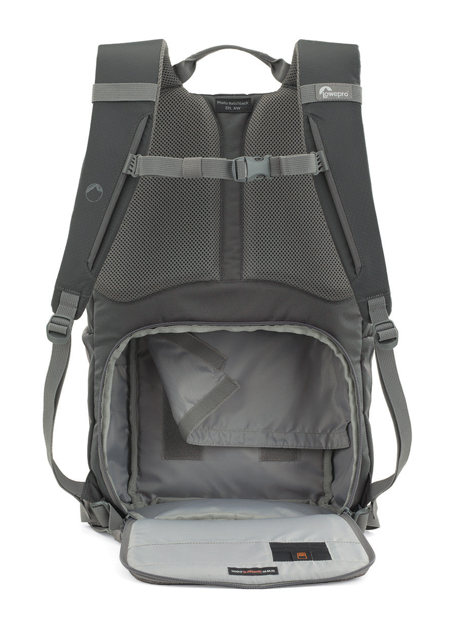 Lowepro Photo Hatchback 22L AW Camera Backpack (Slate Grey), discontinued, Lowepro - Pictureline  - 4