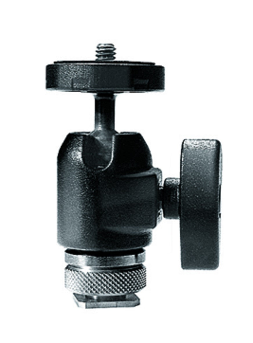 Manfrotto 492 Micro Ball Head w/hot shoe mount, tripods ball heads, Manfrotto - Pictureline