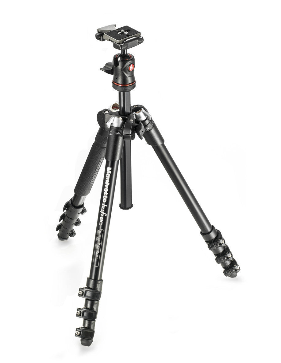 Manfrotto MKBFRA4-BH Befree Compact Travel Tripod Black, tripods travel & compact, Manfrotto - Pictureline  - 1