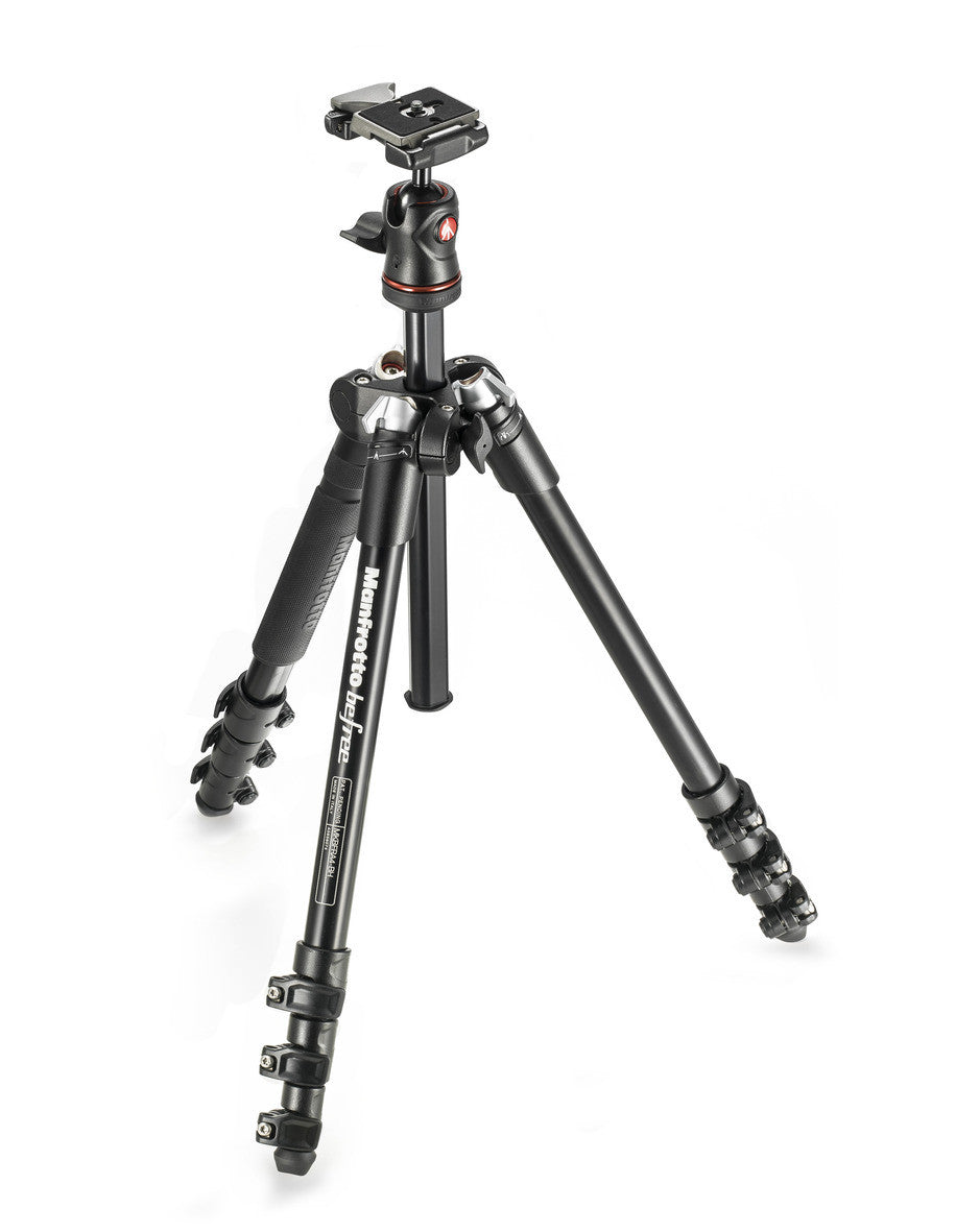 Manfrotto MKBFRA4-BH Befree Compact Travel Tripod Black, tripods travel & compact, Manfrotto - Pictureline - 1