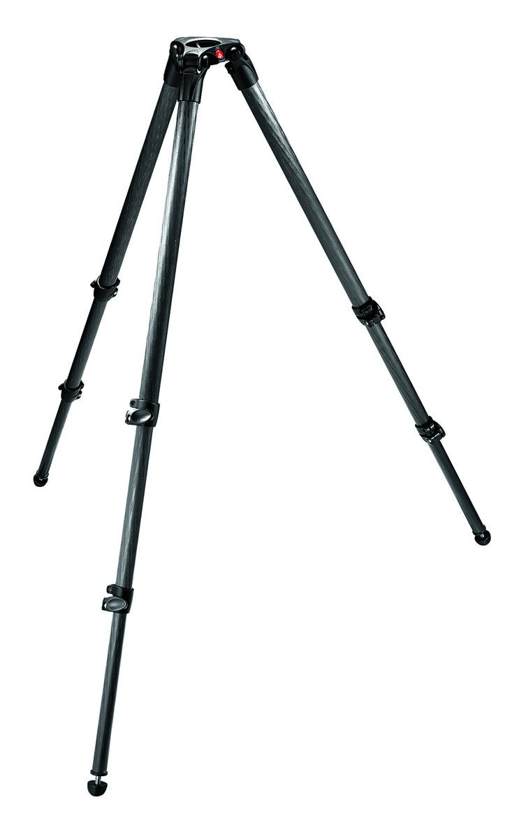 Manfrotto Video 535 Carbon Fiber Tripod 3 Section Single Tube with 75mm Bowl, tripods video tripods, Manfrotto - Pictureline