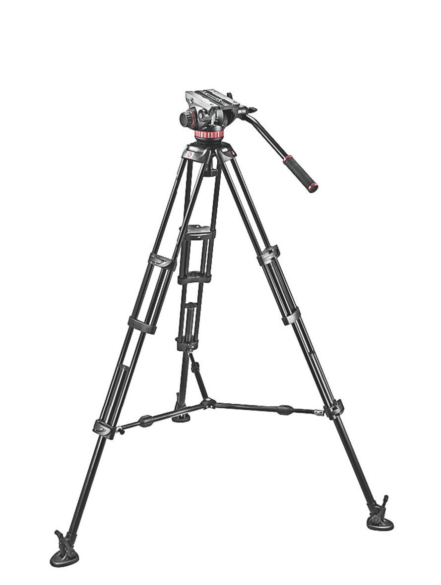 Manfrotto Video MVH502A, 546BK Tripod System w/Bag, tripods video tripods, Manfrotto - Pictureline 