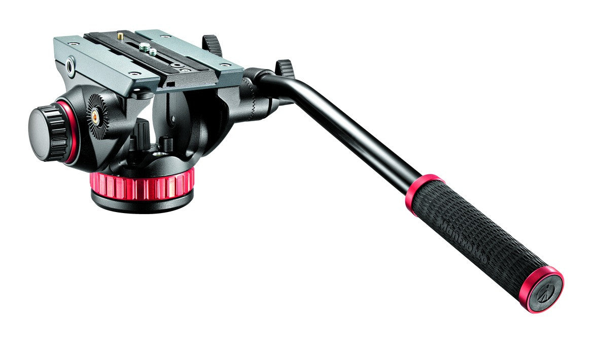 Manfrotto Video MVH502AH Pro Fluid Head with Flat Base, tripods video heads, Manfrotto - Pictureline 