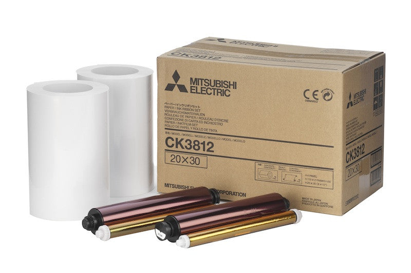 Mitsubishi Printer 8"x12" Roll Paper 2x110 Prints (3800), papers thermal paper & ribbon, Mitsubishi Imaging - Pictureline