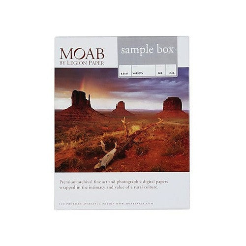 Moab Sample Box 8.5x11 - 2 sheets each, papers sheet paper, Moab Paper Company - Pictureline