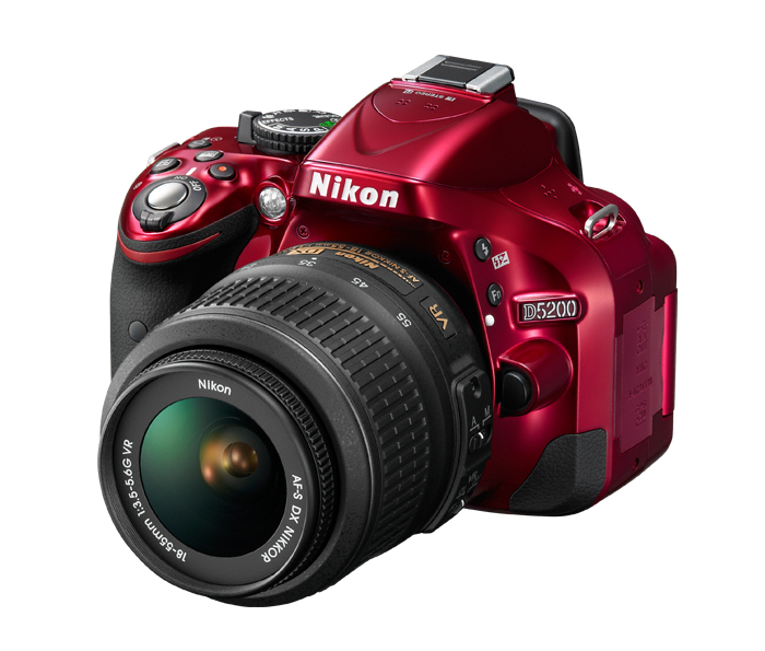 Nikon D5200 DX Digital SLR Camera w/ 18-55mm DX VR Lens (Red), discontinued, Nikon - Pictureline  - 3