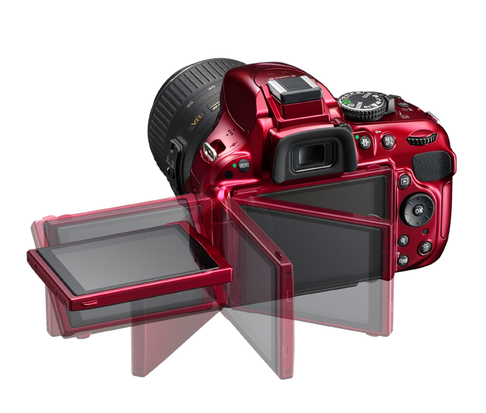 Nikon D5200 DX Digital SLR Camera w/ 18-55mm DX VR Lens (Red), discontinued, Nikon - Pictureline  - 4
