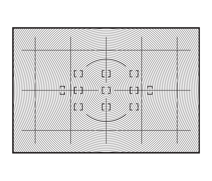 Nikon Focusing Screen Type E Brite View, Grid, 12mm CW Circle, camera accessories, Nikon - Pictureline