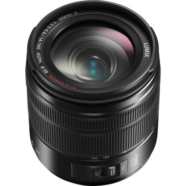 Panasonic Lumix G VARIO 14-140mm f/3.5-5.6 ASPH. Power O.I.S. Lens (Matte Black), lenses mirrorless, Panasonic - Pictureline 