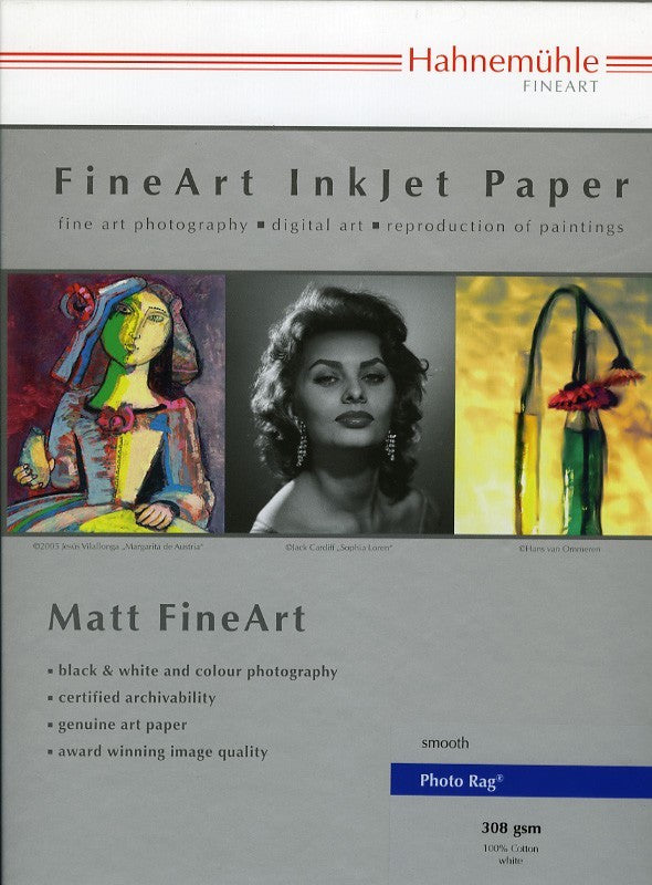 Hahnemuhle Photo Rag 308 17x22 (25), papers sheet paper, Hahnemuhle - Pictureline