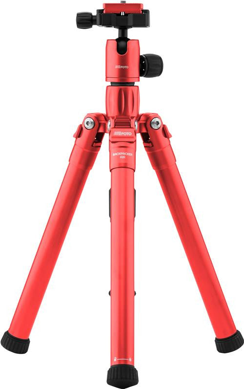 MeFOTO BackPacker Air Tripod Kit (Red), tripods travel & compact, MeFOTO - Pictureline  - 1