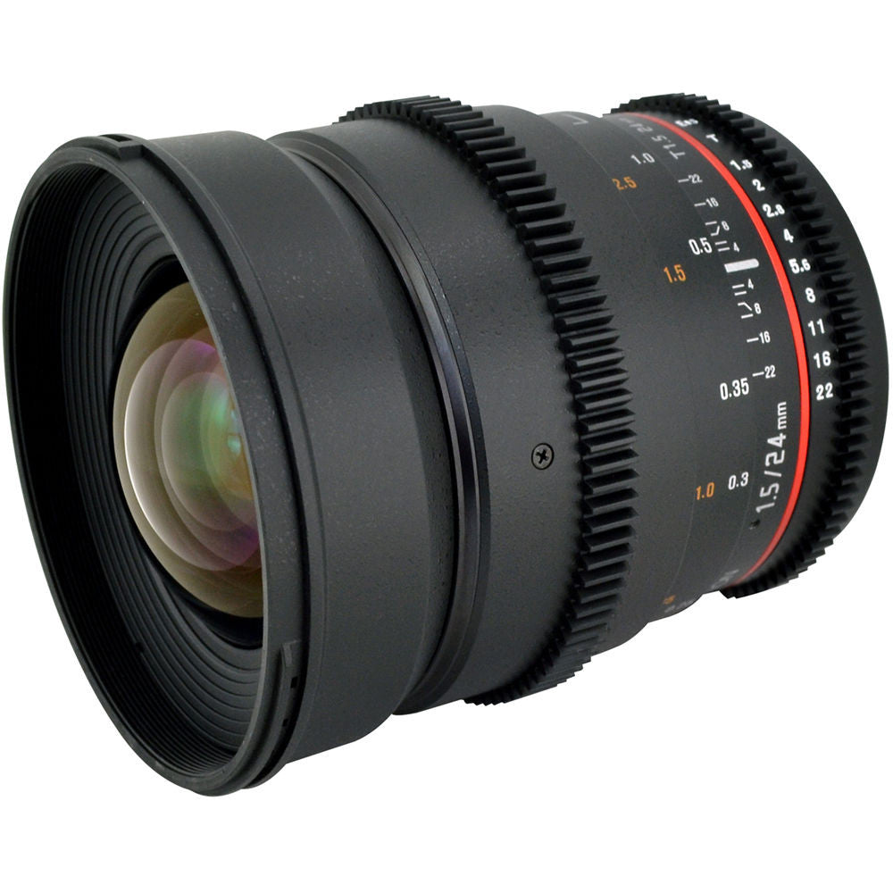 Rokinon 24mm T1.5 Cine ED UMC Wide-Angle Lens Canon, lenses cinema, Rokinon - Pictureline - 2