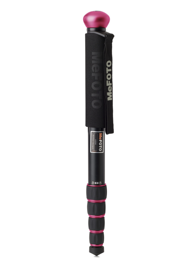 MeFOTO WalkAbout Monopod (Hot Pink), tripods photo monopods, MeFOTO - Pictureline - 1