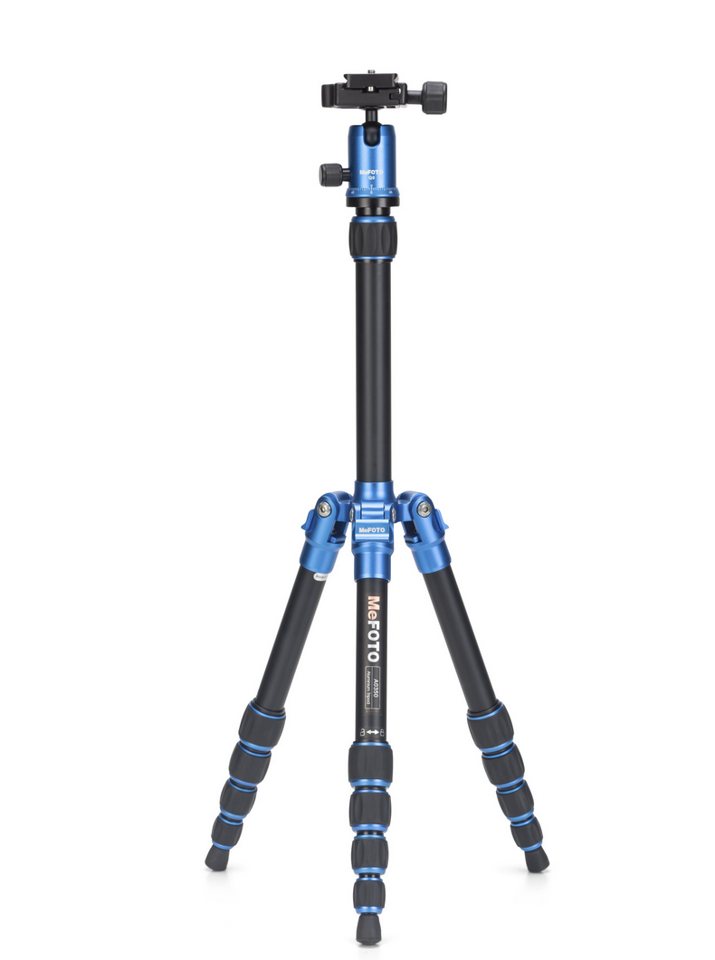 MeFOTO BackPacker Tripod Kit (Blue), tripods travel & compact, MeFOTO - Pictureline - 1