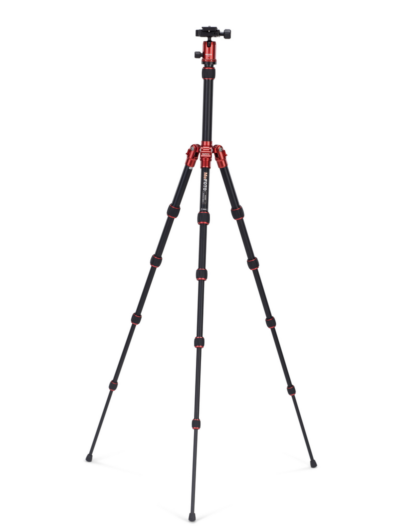MeFOTO BackPacker Tripod Kit (Red), tripods travel & compact, MeFOTO - Pictureline - 2