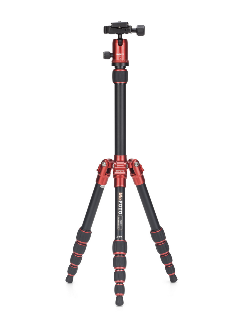 MeFOTO BackPacker Tripod Kit (Red), tripods travel & compact, MeFOTO - Pictureline - 1