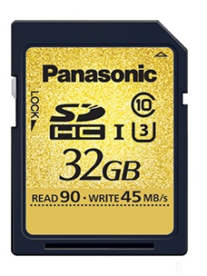 Panasonic Gold U3 32GB SDHC, discontinued, Panasonic - Pictureline