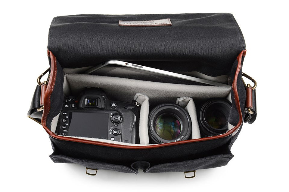 ONA Prince Street Camera Bag Black Canvas, bags shoulder bags, ONA - Pictureline - 5