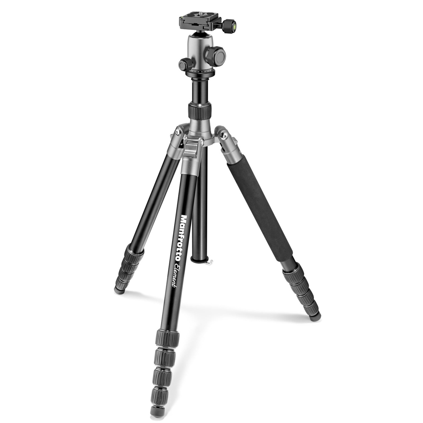 Manfrotto MKELEB5GY-BH Element Big Aluminum Traveler Tripod (Gray), tripods travel & compact, Manfrotto - Pictureline - 1