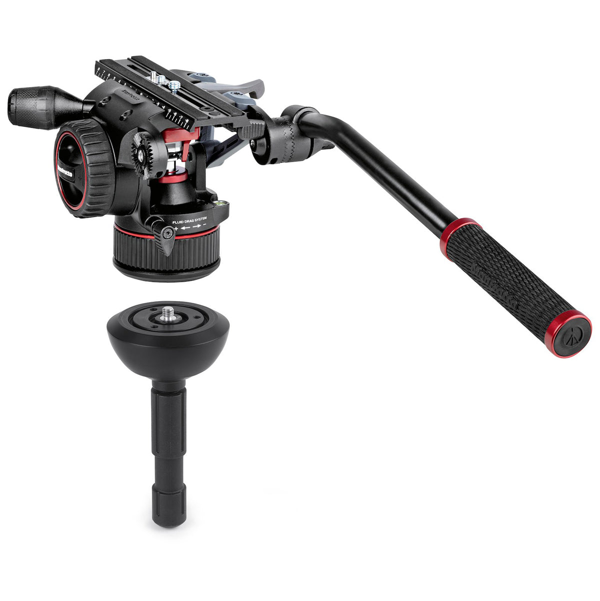 Manfrotto MVKN12TWINMUS Video Kit with Nitrotech N12 Head and 546B Twin Leg Mid-Level Spreader Tripod