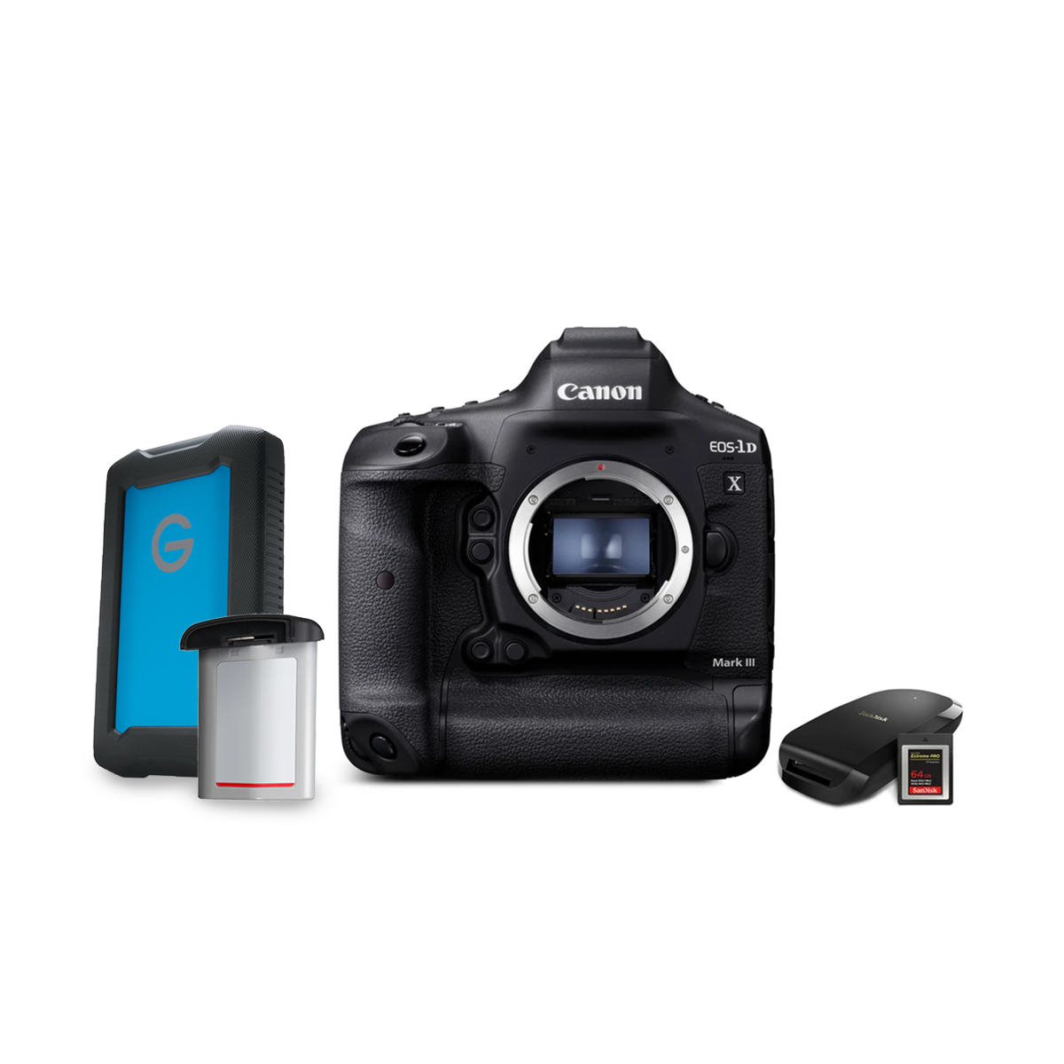 Canon EOS-1DX Mark III Digital Camera Body CFexpress Card & Reader Bun