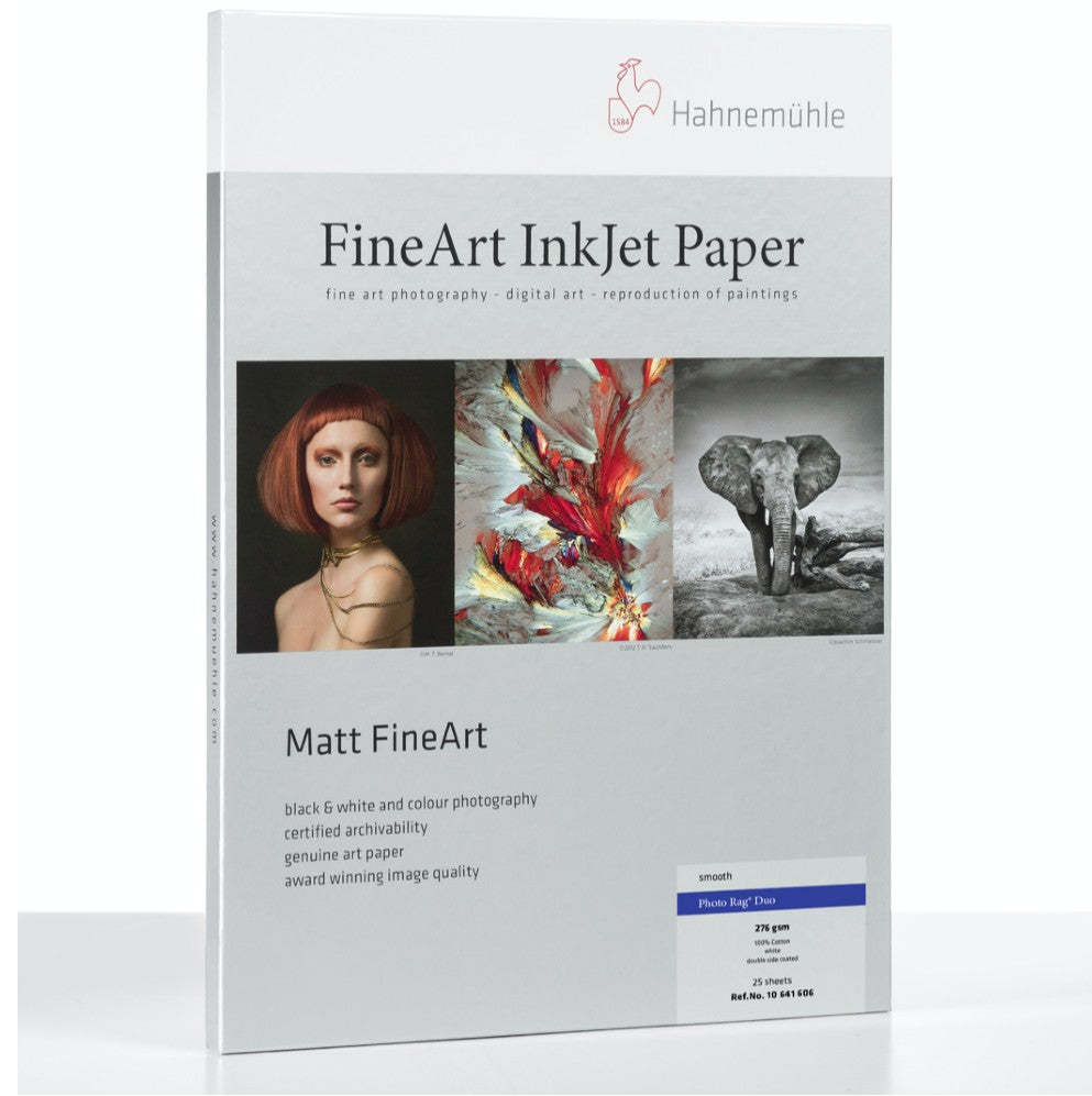 Hahnemuhle Photo Rag® Duo 276gsm 13" x 19" 25 Sheets