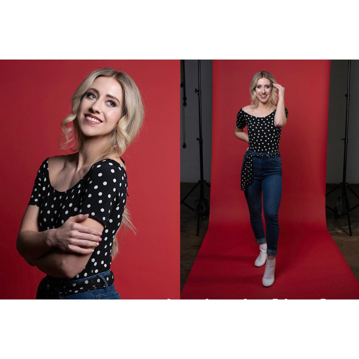 Superior Scarlet 53"x12 Yds. Seamless Background Paper (56)