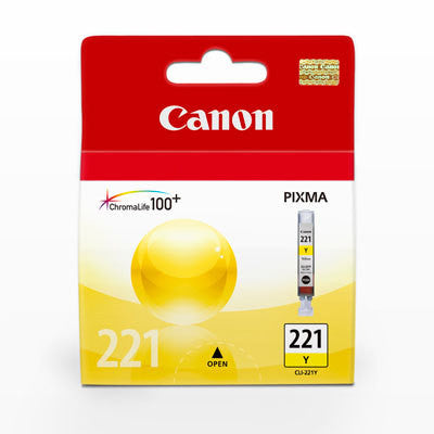 Canon CLI-221 Yellow Ink Tank, printers ink small format, Canon - Pictureline 