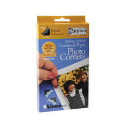 Lineco Black Photo Corners 1/2"" 240 count, papers mounting supplies, Lineco - Pictureline - 1