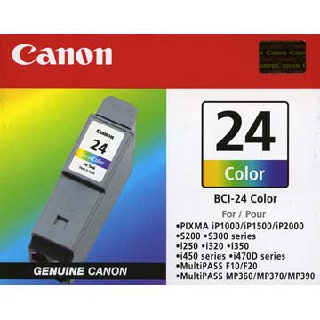 Canon BCI-24CL Color Ink Tank, printers ink small format, Canon - Pictureline