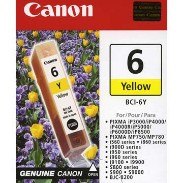 Canon Yellow Ink BCI-6Y, printers ink small format, Canon - Pictureline