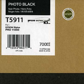 Epson T591100 11880 Ink Photo Black 700ml, papers ink large format, Epson - Pictureline - 1