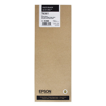 Epson T636100 7900/7890/9890/9900 Ultrachrome HDR Ink 700ml Photo Black, papers ink large format, Epson - Pictureline - 1