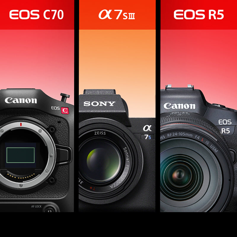 Canon C70 versus R5 versus Sony A7SIII