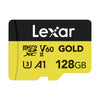 Lexar 128GB Professional GOLD UHS-II microSDXC (V60) Memory Card