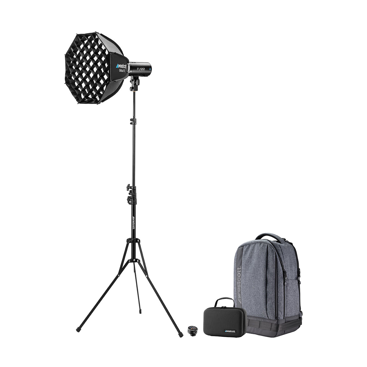 Westcott FJ100 Strobe 1-Light Backpack Kit with FJ-T1 M Multi-Brand Wireless Trigger