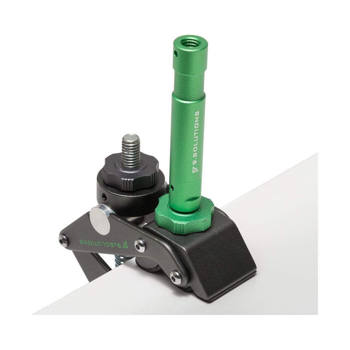 9.Solutions 3.5” Baby Pin Set — baby pin installed in a clamp full view view