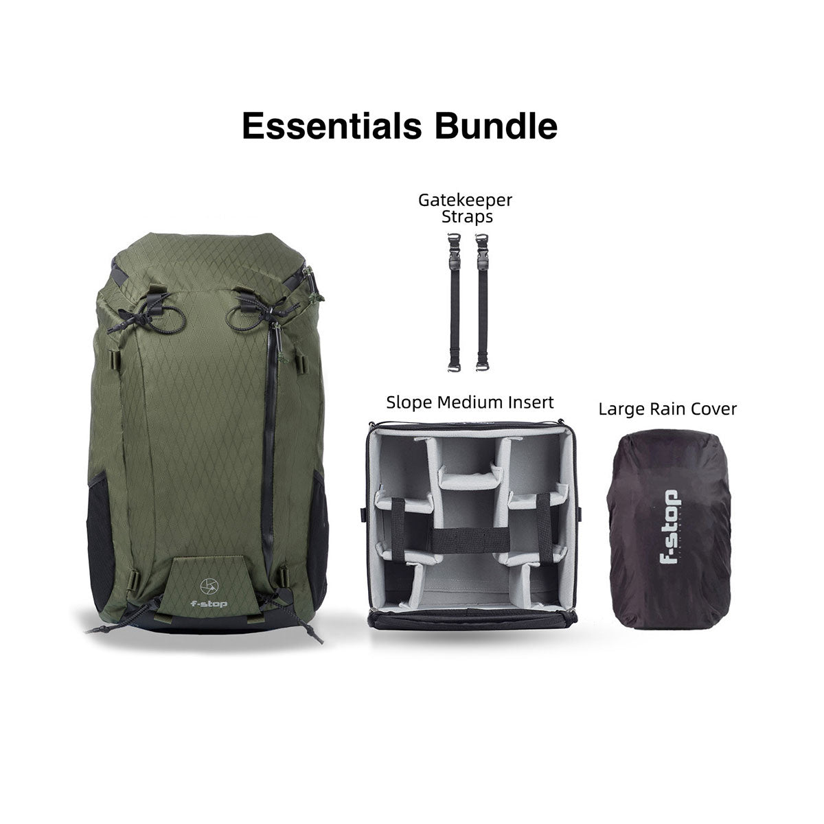 f-stop AJNA 37L DuraDiamond Essential Backpack Bundle (Cypress Green)