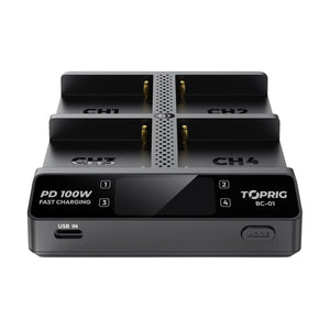 Accsoon TopRig 100W 4-Bay NP-F Fast Charger
