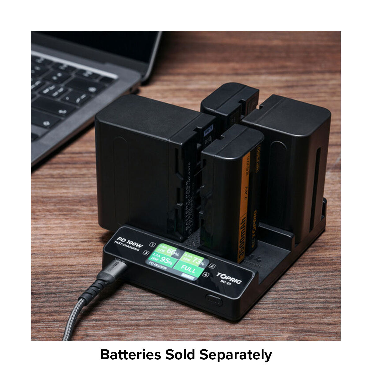 Accsoon TopRig 100W 4-Bay NP-F Fast Charger